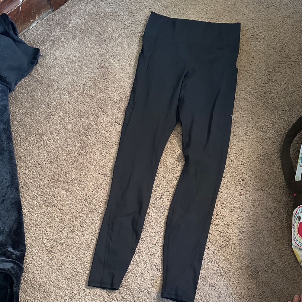 PureLuxe Black High-Waisted Leggings